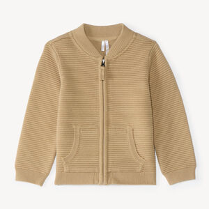 Gilet zippé bébé garçon en tricot ottoman 