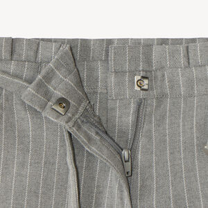 Pantalon large fille en flanelle avec cœur en strass 