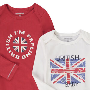 Lot de 5 bodies manches longues motifs British pour bébé garçon 