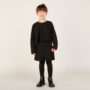 Short scintillant en maille fantaisie pour fille 
