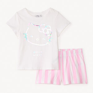 Set 2 pièces de pyjama t-shirt + short Hello Kitty pour fille 