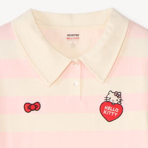 Polo fille à manches longues patch Hello Kitty 