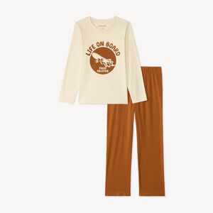 Ensemble de pyjama 2 pièces manches longues print skateboard pour garçon 