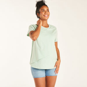 T-shirt manches courtes uni forme portefeuille d’allaitement 