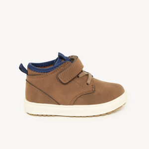 Bottines bébé garçon à lacets élastiques et velcro 
