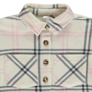 Surchemise molletonnée à carreaux pour bébé fille 