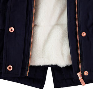 Parka 2 en 1 doublée sherpa à poches pour bébé fille 