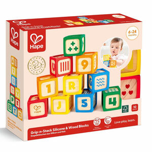 Set de 10 blocs d'éveil en bois et silicone  