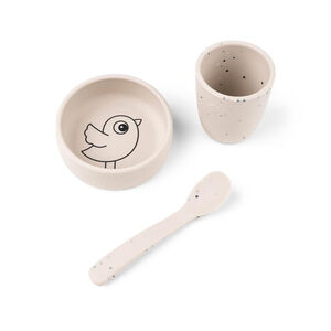 Coffret repas en silicone Birdee Sable 