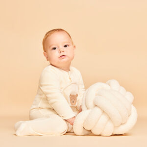 Dors-bien en velours avec patch bouclettes ourson pour bébé 