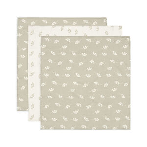 Lot de 3 langes en gaze de coton 70 x 70 cm Twig olive green 