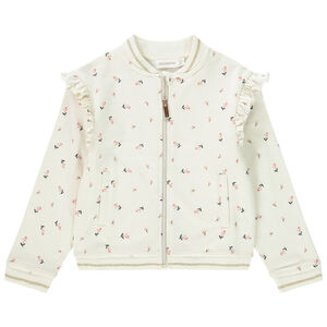 Gilet molleton imprimé floral pour fille 