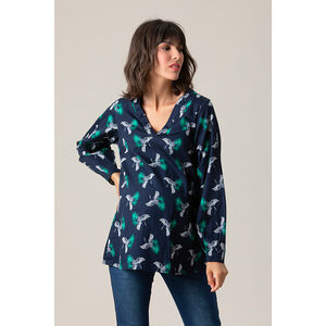 Top de grossesse à manches longues col en V 