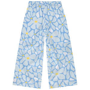 Pantalon évasé imprimé fleurs fille 