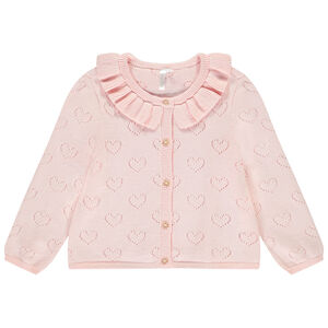 Gilet manches longues en tricot fantaisie pour bébé fille  