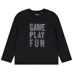 T-shirt manches longues avec sequins magiques pour garçon 