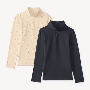 Lot de 2 sous-pulls à col roulé fille 