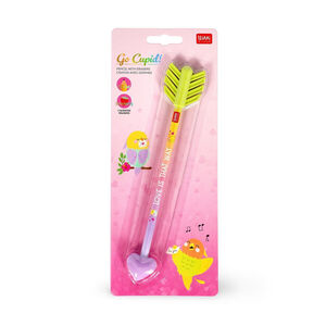 Crayon avec deux gommes parfumées - Saint-Valentin Go cupid 