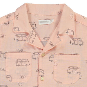 Chemise manches courtes en coton imprimé vans pour garçon 