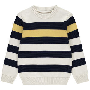 Pull en tricot fantaisie rayé pour garçon 