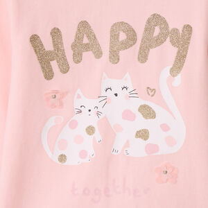 T-shirt manches courtes à fleurs 3D pour bébé fille 
