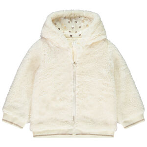 Gilet polaire uni en sherpa pour bébé fille 