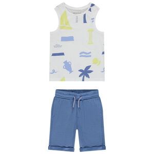 Ensemble 2 pièces débardeur imprimé Mykonos pour garçon 