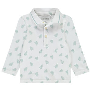 Polo manches longues imprimé feuilles pour bébé garçon  