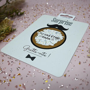 Carte à gratter "Tu vas être papa !" 