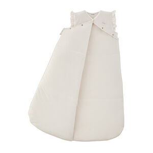 Gigoteuse sans manches en veloudoux 100 cm Popsie écru/rose 