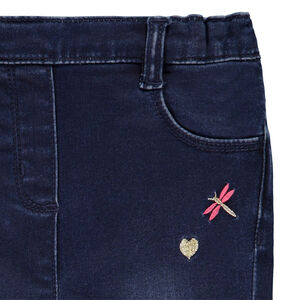 Jegging en denim avec broderies pour bébé fille 