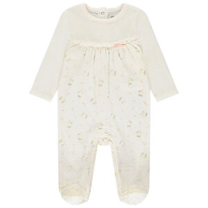 Dors-bien en velours imprimé chats pour bébé fille 