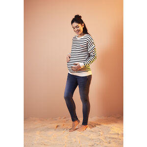 Sweat de grossesse à rayures en jersey  