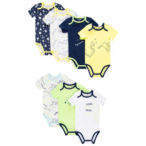 Lot de 7 bodies manches courtes pour bébé garçon print reptiles 