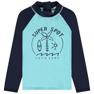 T-shirt manches longues anti-UV SPF 50+ print surf pour garçon 