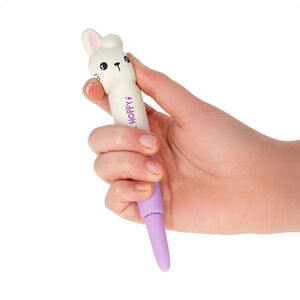 Stylo antistress à encre gel noire Squeezies lapin 