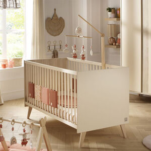 Lit évolutif Little Big Bed 140 x 70 cm Méliné aspect chêne sépia/crème 