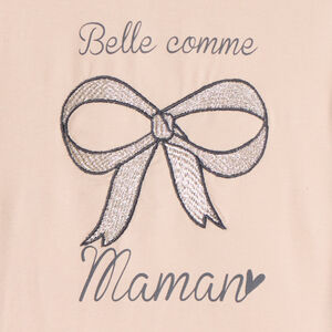 T-shirt manches longues à broderie dorée pour bébé fille 