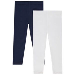 Lot de 2 caleçons longs unis pour bébé fille 