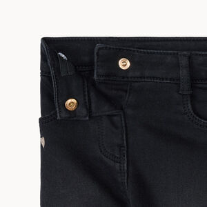 Jean slim broderies cœurs dorés pour bébé fille 