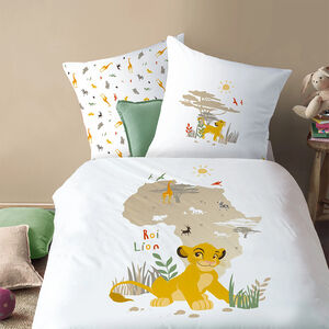 Parure de lit 140x200 cm imprimé Simba Disney 
