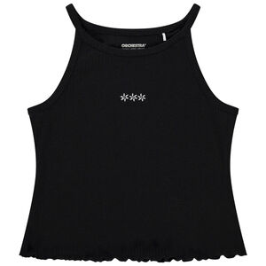 Débardeur effet côtelé à broderies pour fille 