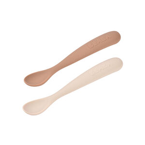 Lot de 2 cuillères 1er âge en silicone argile/pralin 