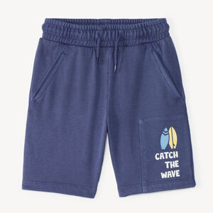 Bermuda en molleton print surf pour garçon 
