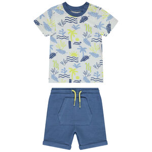 Ensemble 2 pièces avec t-shirt imprimé arty + short pour bébé garçon 