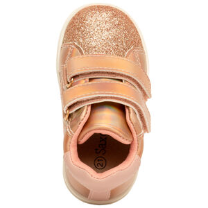 Bottillons irisés à paillettes avec double velcro pour bébé fille 