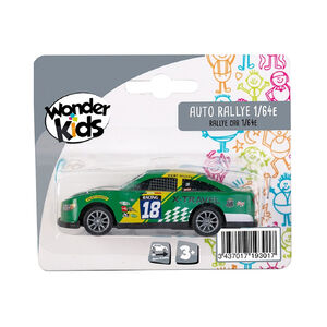 Voiture de rallye en métal 1/64ème (coloris aléatoire) 