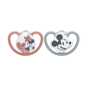 Lot de 2 sucettes en silicone 0-6M Space Minnie Disney 