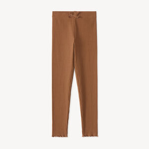 Legging fille côtelée uni 