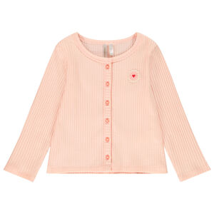 Gilet en maille côtelée pour bébé fille 